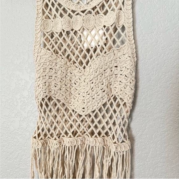 Zara limited edition crochet cotton fringed top - Picture 11 of 11